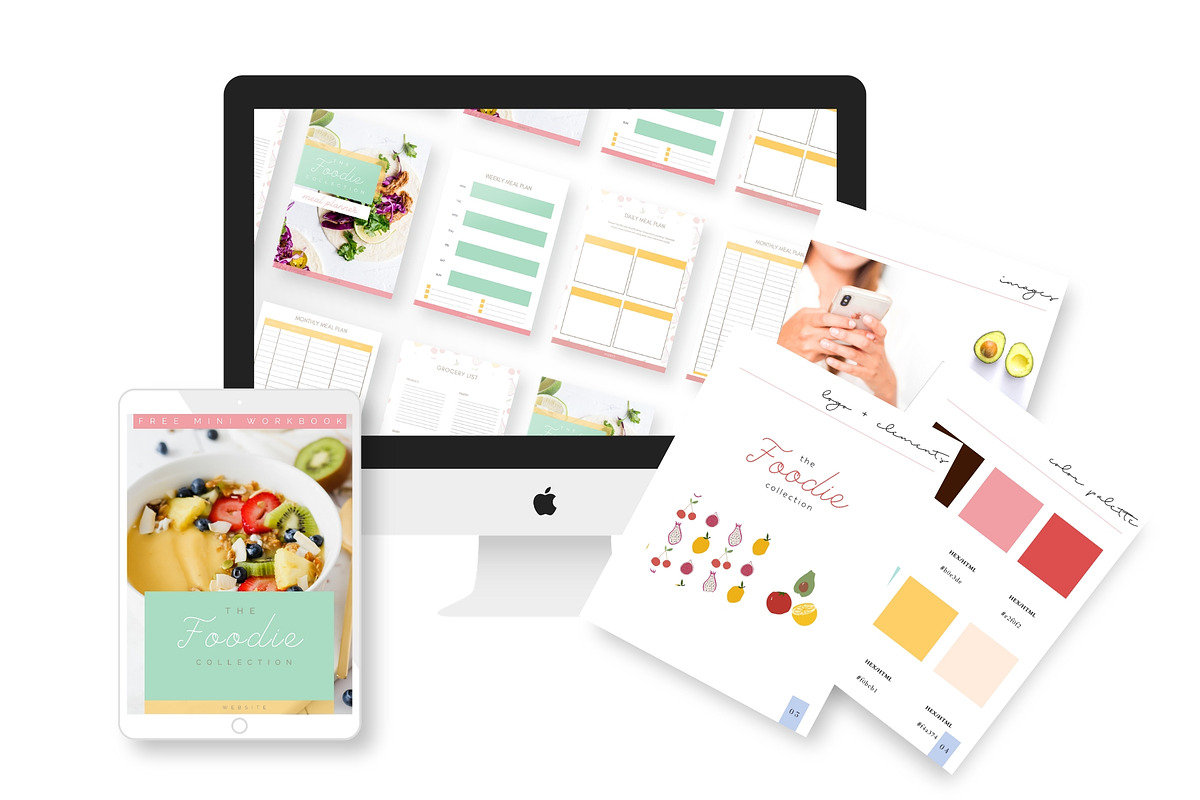 Foodie Meal Planner Template Canva, a Templates & Theme by VanessaRyan.co (Photo 1 of 2)