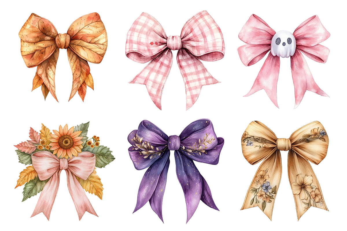 Autumn Coquette Bows Clipart, an Illustration by Daily.Designs (Photo 5 of 5)