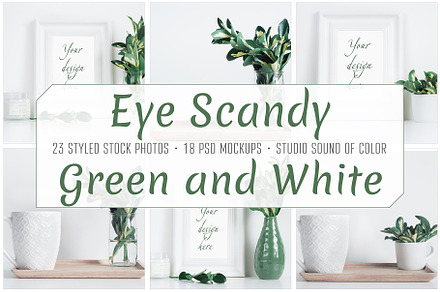 18 FRAMES, LEAVES & CANDLE MOCKUPS, a Background Photo by Sound of Color