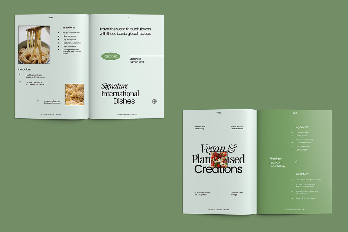 Food Recipe Book Template, a Brochure Template by fakhroo (Photo 6 of 9)