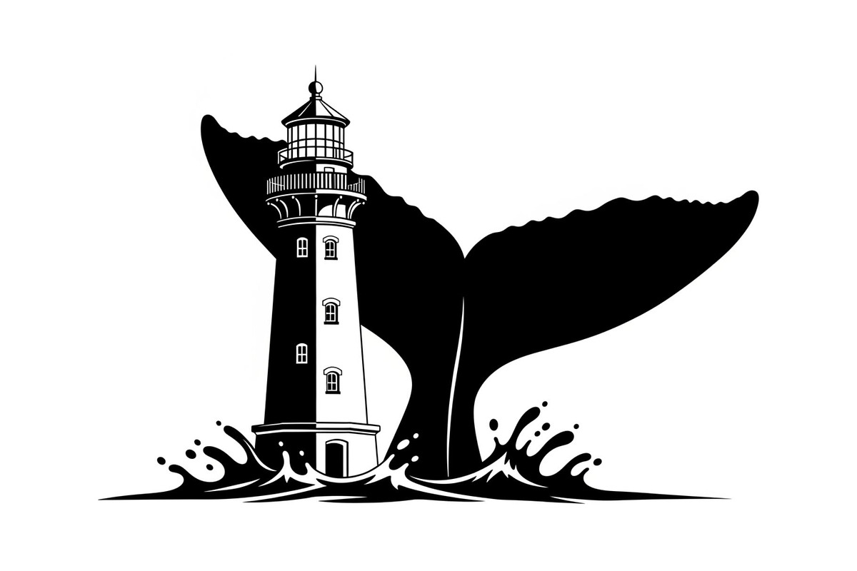 Whale Tail Lighthouse Bundle, an Object Illustration by yasushie (Photo 24 of 31)