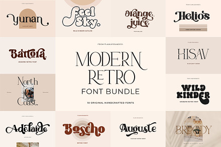 Modern Retro Bundle, a Serif Font by Flawless And Co