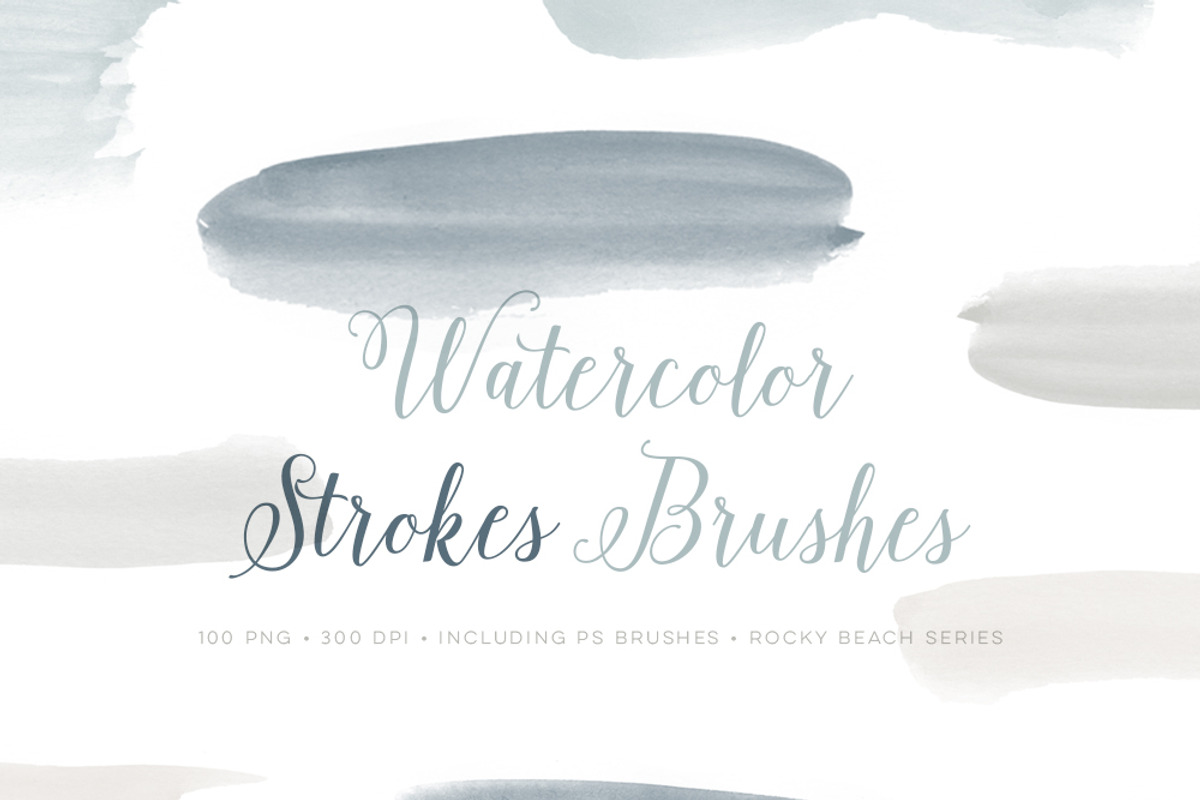 Watercolor Photoshop Brushes ABR preview 4