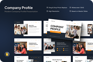 Company Profile Google Slides, a Presentation Template by SquidPixey