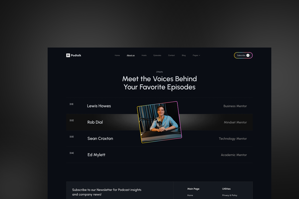 PodTalk - Podcast Website Template, a HTML Template by TNCFlow (Photo 2 of 5)