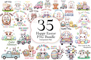Happy Easter PNG Bundle Clipart Set., an Object Illustration by KennedyStudio (Thumbnail 1 of 4)