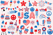 4th of July Festive Elements Bundle, a Decorative Illustration by Pet Cave (Thumbnail 2 of 3)
