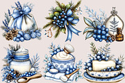 Watercolor Winter Spa Clipart Bundle, a Seasonal Illustration by SVGArt (Thumbnail 2 of 5)