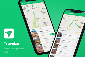 Travel Organizer App UI Kit Travelza