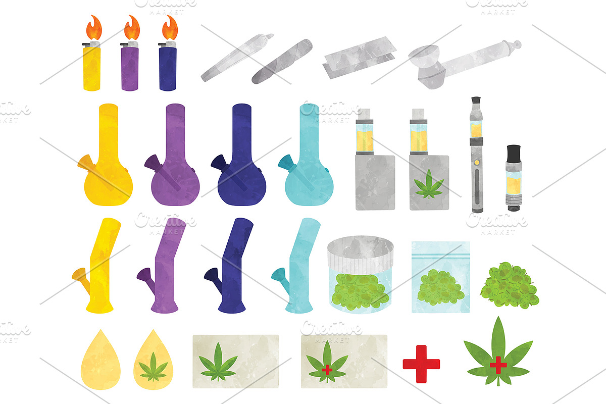 Cannabis Medical Marijuana Clipart, a Healthcare Illustration by SugarPickle Clip Art (Photo 2 of 5)