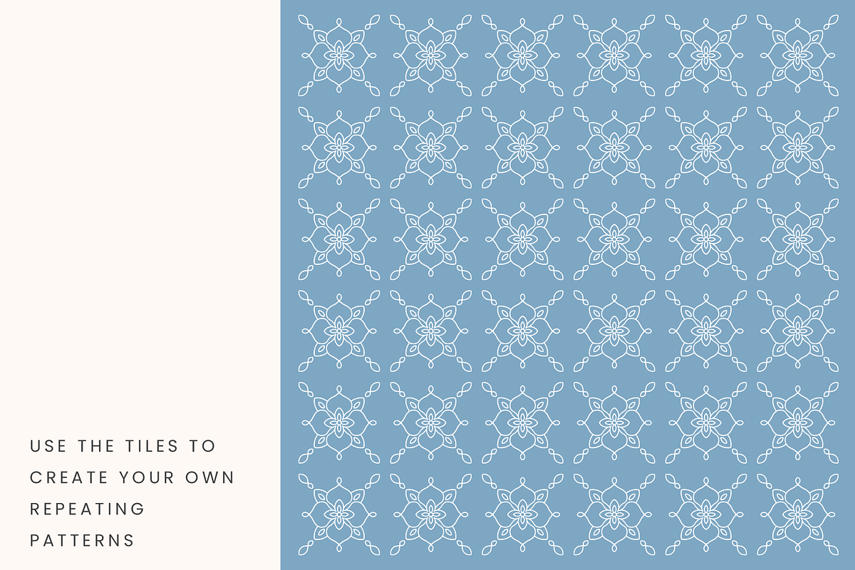 Patterned Tile Vectors, a Decorative Illustration by Emma Webb Studio (Photo 6 of 6)