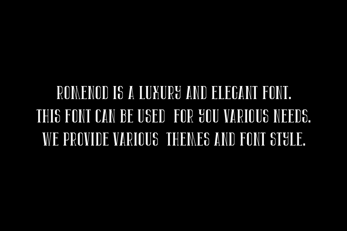 Romenod - Luxury Bold Font, a Serif Font by Iqsiart Studio (Photo 3 of 6)