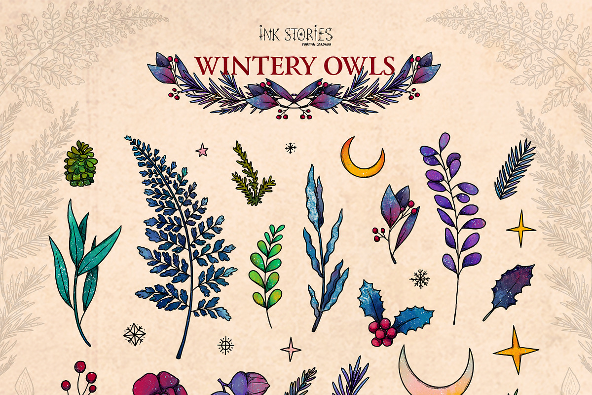 Wintery Owls, an Animal Illustration by Ink Stories (Photo 7 of 26)