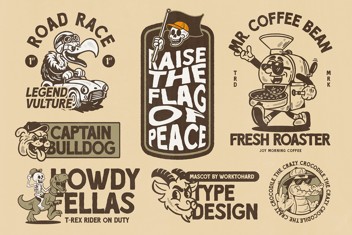 Remingle – Rough Vintage Typeface, a Sans Serif Font by Arendxstudio (Photo 7 of 8)