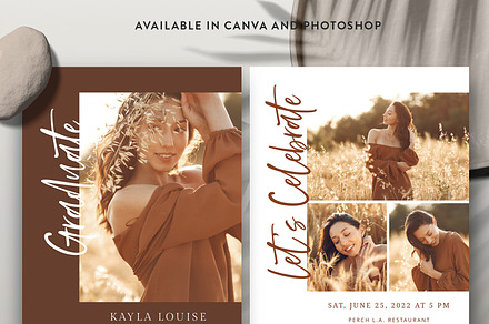 Graduate Announcement Card SG013, an Invitation Template by Bellenity Design
