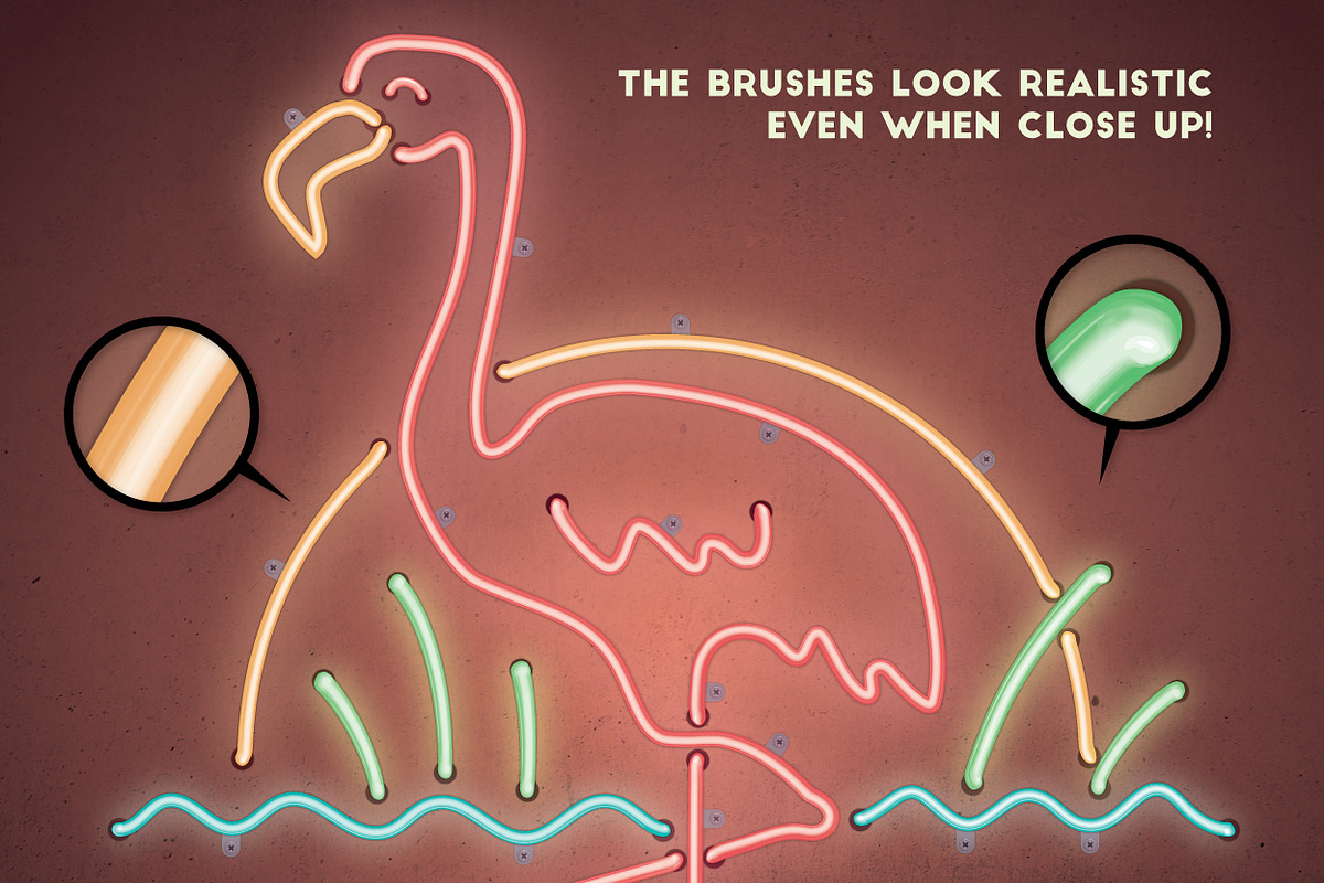 Neon - Realistic Brush Set, a Brush Add-On by The Artifex Forge (Photo 3 of 7)