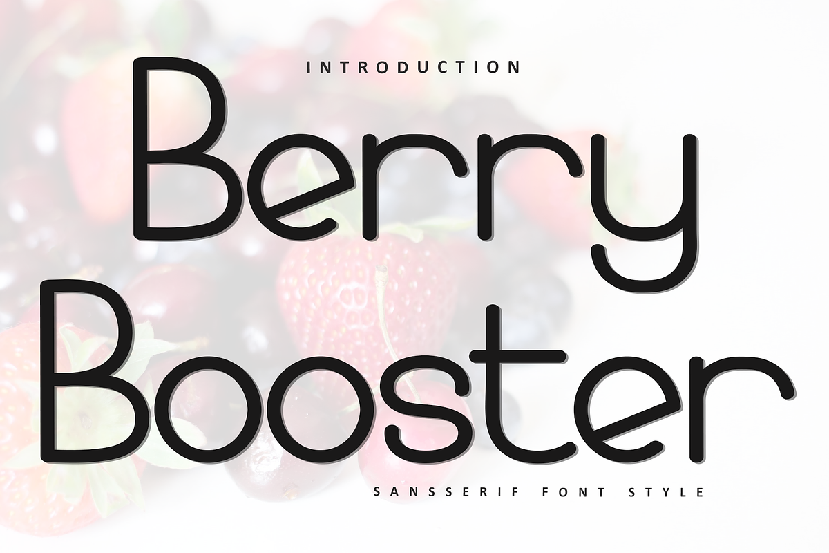 Berry Booster, a Sans Serif Font by InermediaSTUDIO (Photo 1 of 8)