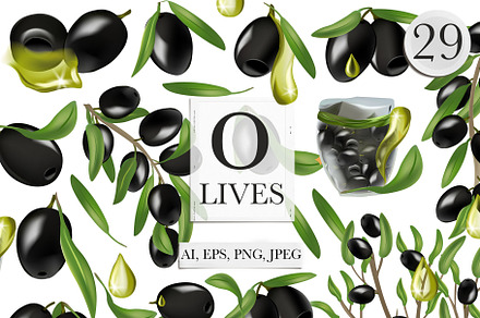 Olives & Seamless patterns
