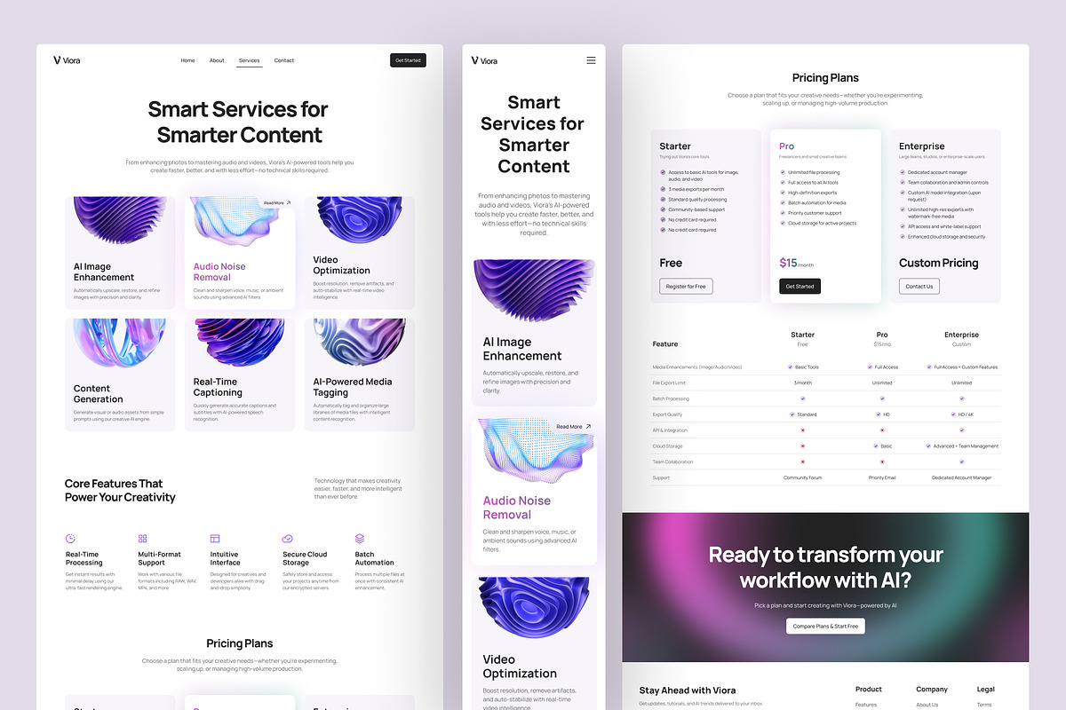 Viora - AI Technology Website, an UI Kit Template by peterdraw (Photo 4 of 7)
