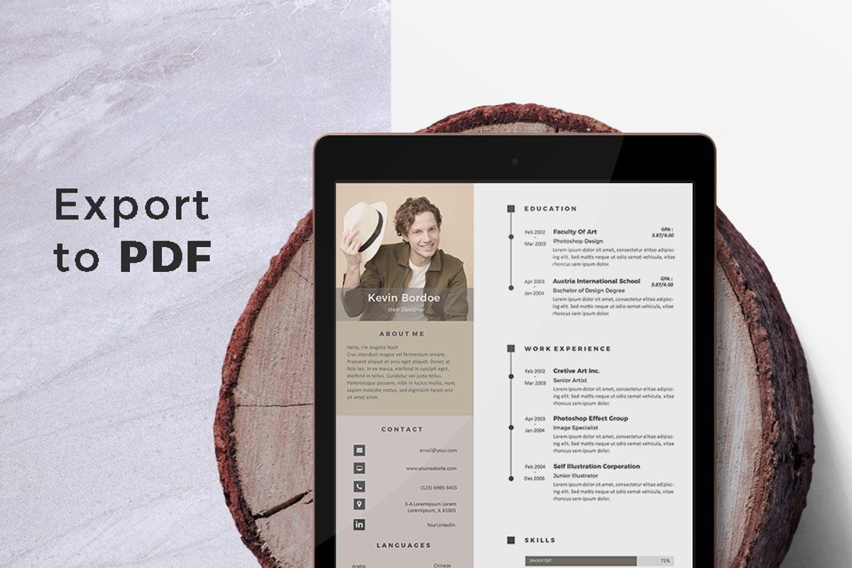Vol.28 Resume & CV Template, a Resume Template by Hito Graphic (Photo 7 of 8)