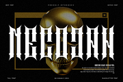 Necojah - Hardcore Gothic Font, a Blackletter Font by QR Design Studio (Thumbnail 1 of 6)