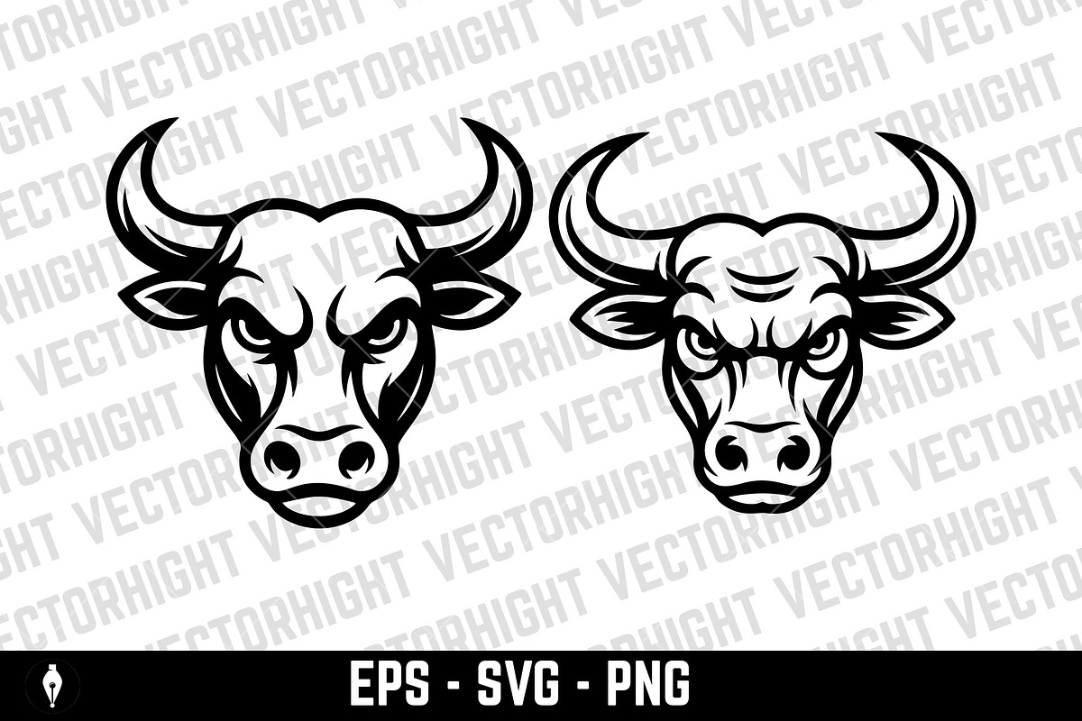 Logo of a bull or buffalo head, an Object Graphic by Vectorhight (Photo 4 of 5)