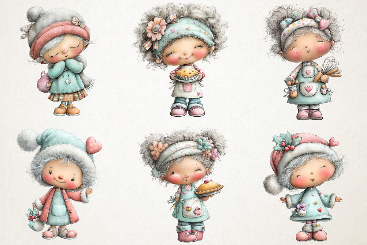 Cute Mrs Claus Clipart, an Illustration by RobertsArt (Photo 5 of 7)