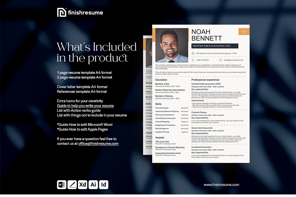 Certified public accountant resume, a Resume Template by FinishResume (Photo 5 of 11)