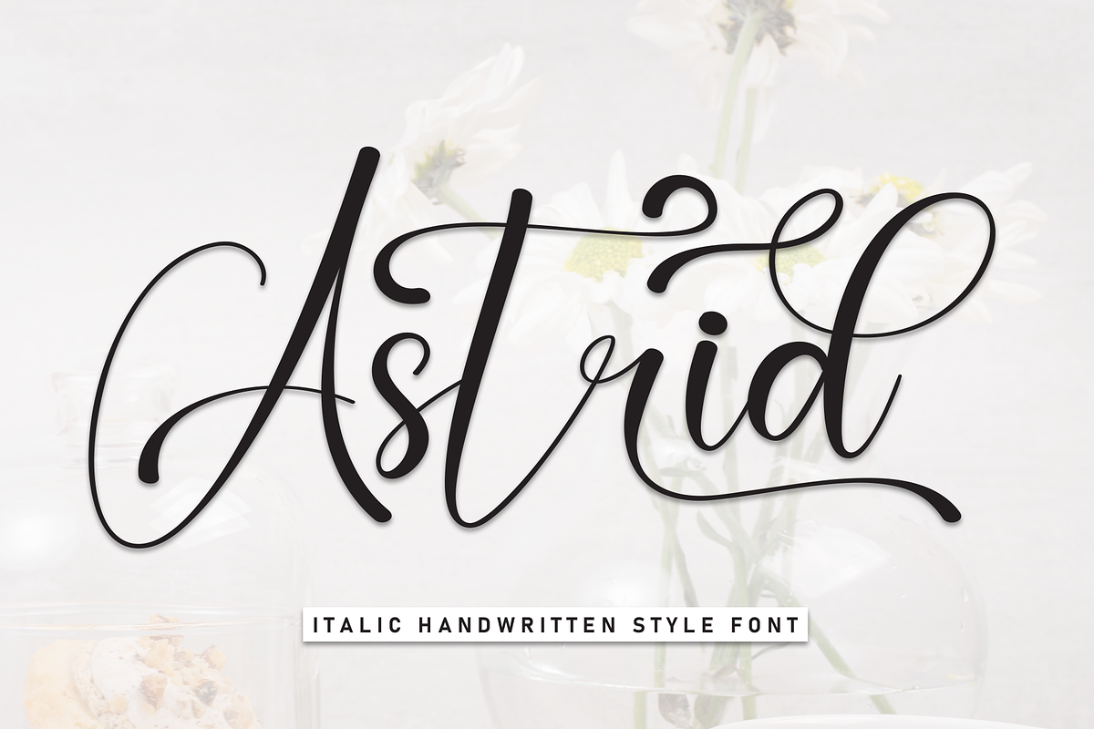 Astrid | Script Font, a Handwritten Font by Scratchones (Photo 1 of 9)