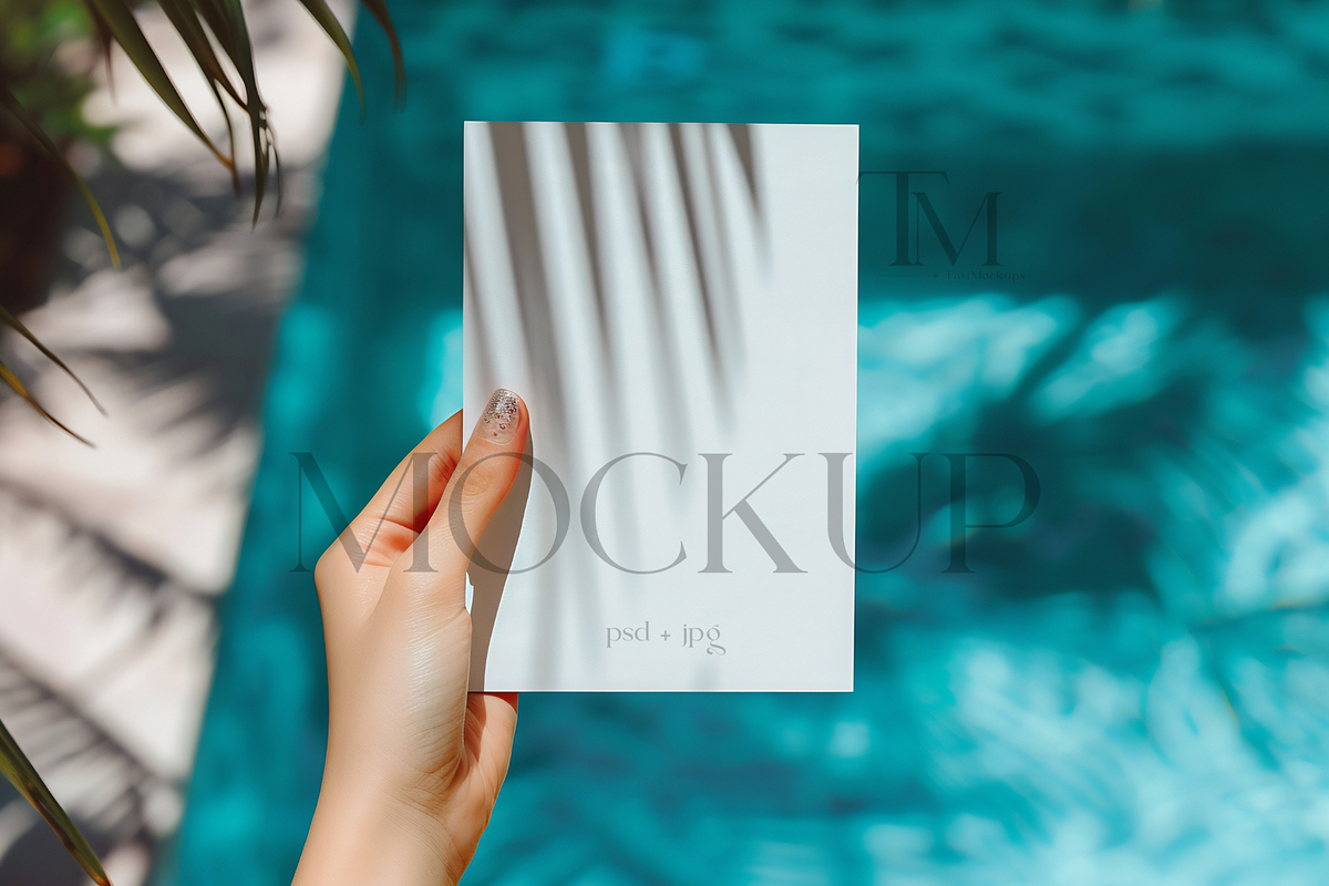 Card In Hand Mockup 5x7 Card Mockup, a Product Mockup by TatiMockup (Photo 1 of 6)