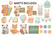 Back to School Kawaii Clipart, an Illustration by PassionPNGcreation (Thumbnail 2 of 8)