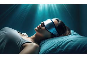 A woman lying peacefully on a bed, a Technology Photo by Igor Tichonow