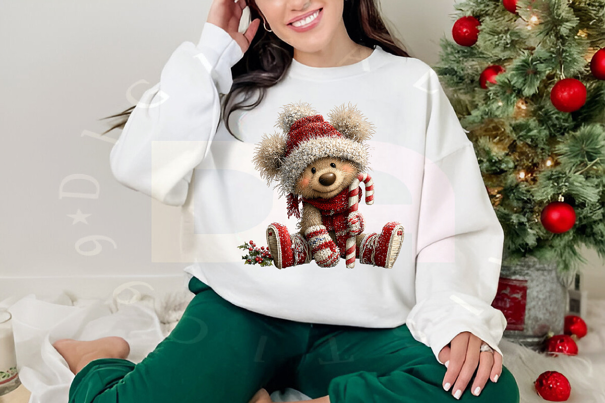 Whimsical Christmas Bear Clipart, a Transportation Illustration by Digital Artistic99 (Photo 5 of 7)