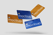 Flying Credit Cards Mockup Set, a Packaging Mockup by mockupatelier (Thumbnail 5 of 6)