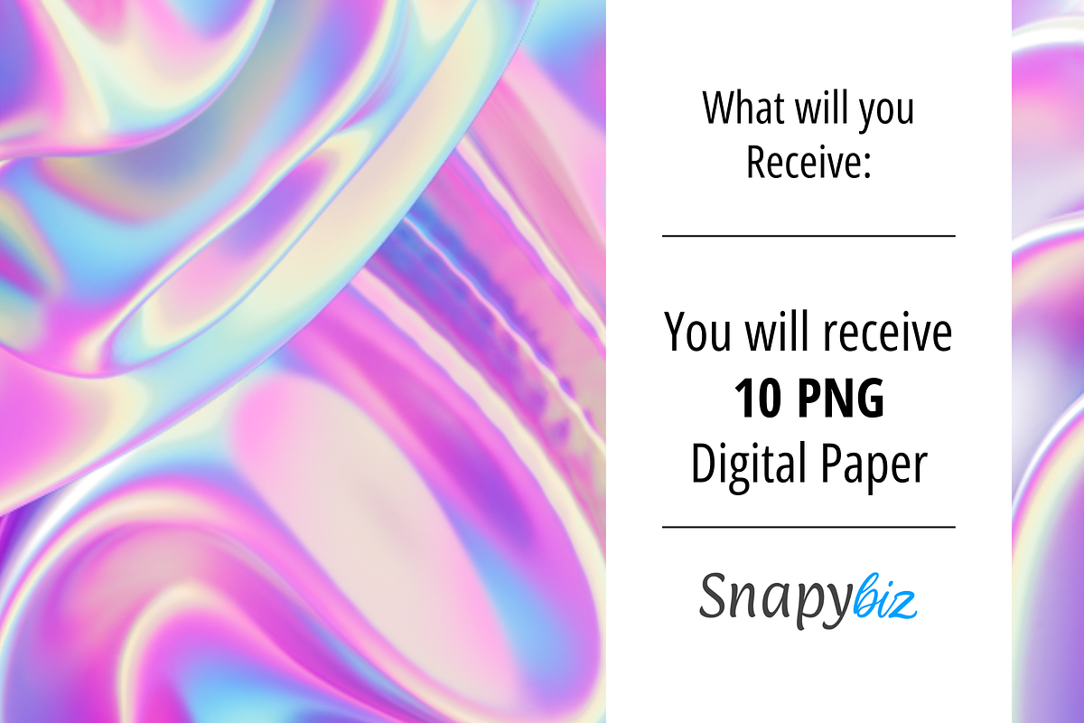 Holographic Texture Digital Paper, a Pattern Graphic by Snapybiz (Photo 2 of 5)