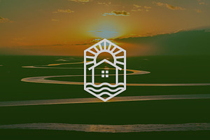 Sunrise Landscape Nature Logo