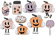 Groovy Pastel Halloween Clipart, a Graphic by Murphy & Frank (Thumbnail 3 of 9)