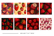 Strawberry Retro Art Style Patterns, a Pattern Graphic by karenfoleyphoto (Thumbnail 7 of 16)