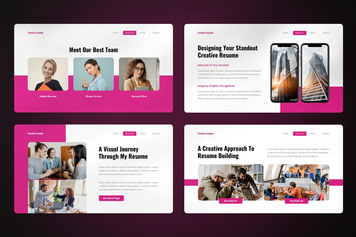 Creative Resume Presentation Keynote, a Presentation Template by SquidPixey (Photo 3 of 7)