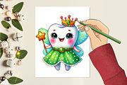 Colourful cute tooth fairy sublimati, a Seasonal Illustration by RobertsArt (Thumbnail 5 of 7)