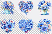 Whimsical Flower Valentine Clipart B, an Illustration by SVGArt (Thumbnail 8 of 8)