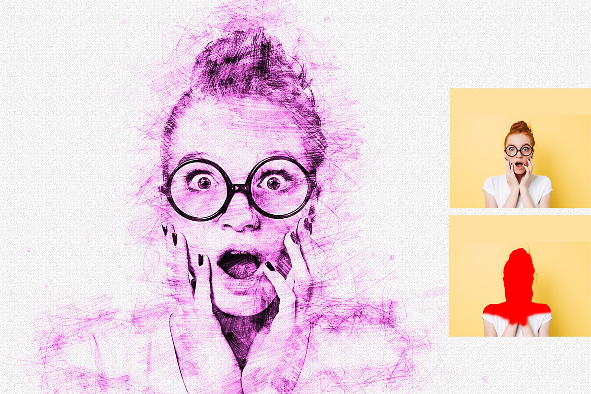 Artistic Pencil Sketch PS Action, an Action Add-On by MRI STUDIO (Photo 12 of 14)