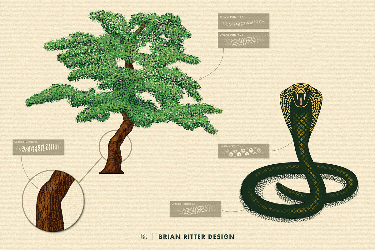 Organic Brush Kit for Procreate, a Brush Add-On by Brian Ritter Design
