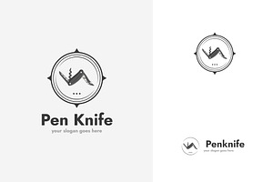 pocket knife emblem outdoor logo, a Branding & Logo Template by Pyruos ID