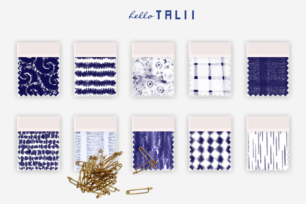 Shibori Digital Paper, a Texture Graphic by Hello Talii (Photo 2 of 7)