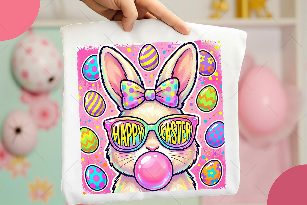 Retro Bunny Easter, Bubblegum Bunny, an Illustration by OK Design (Photo 5 of 6)