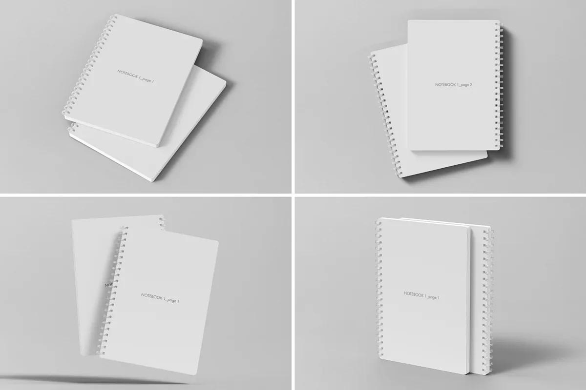 Spiral Notebook Mock-up, a Books & Magazine Mockup by BLISS DESIGN (Photo 2 of 3)