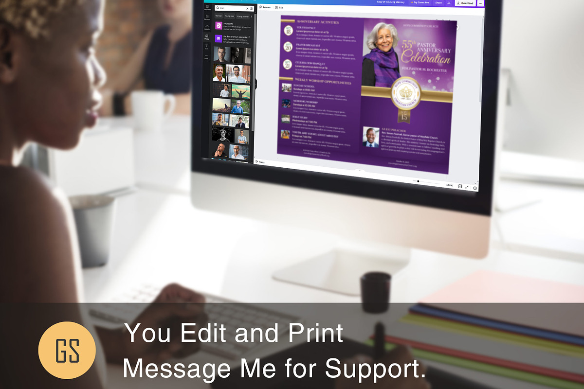 Pastor Appreciation Program Canva, a Brochure Template by Godserv Designs (Photo 11 of 11)
