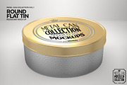 Round Flat Tin Packaging Mockup, a Cups & Container Mockup by INCDesign (Thumbnail 4 of 6)
