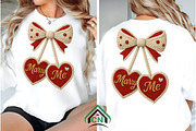 Knitted Bow with Marry Me Hearts Png, an Illustration by Craft Nest (Thumbnail 6 of 6)